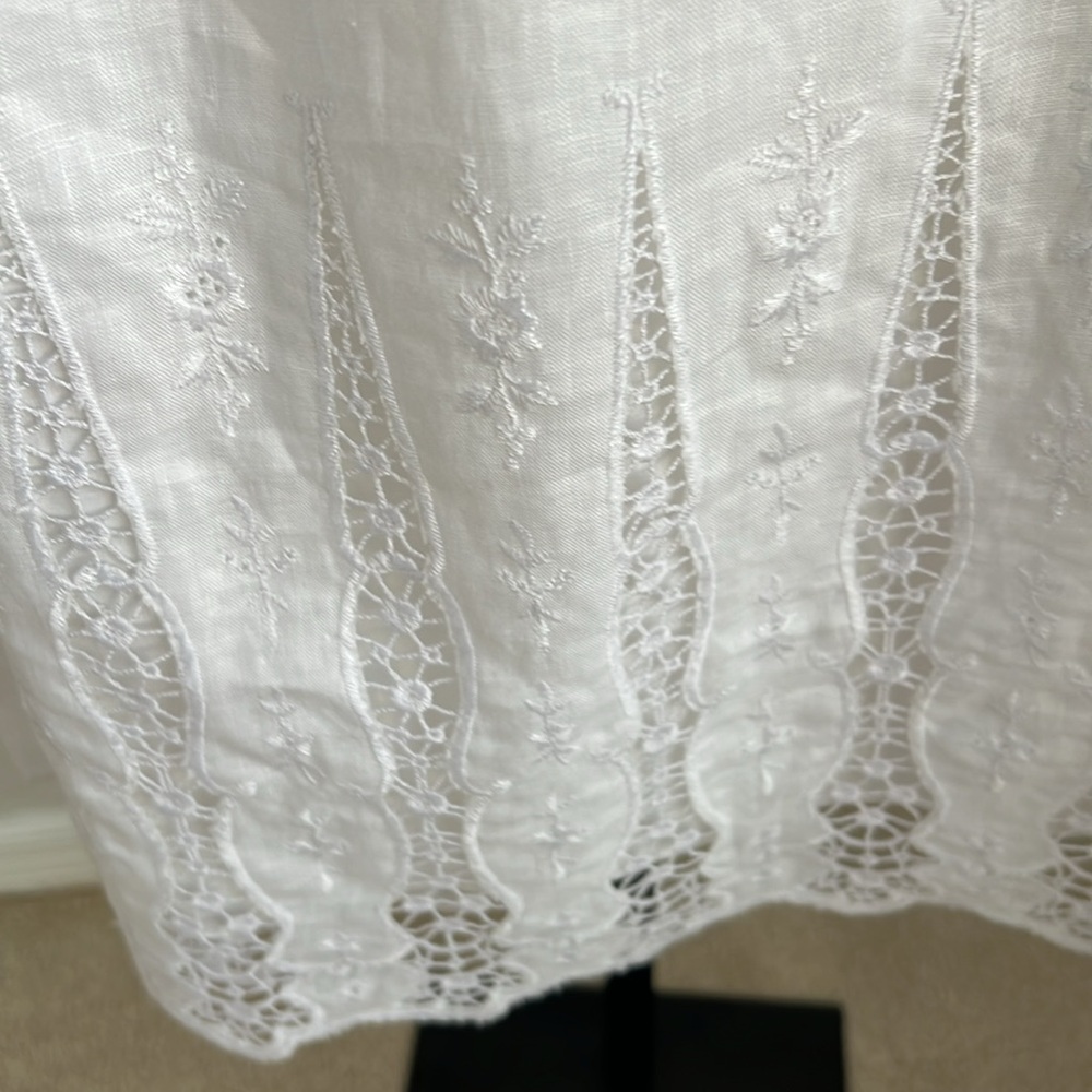 Lauren by Ralph Lauren white linen dress